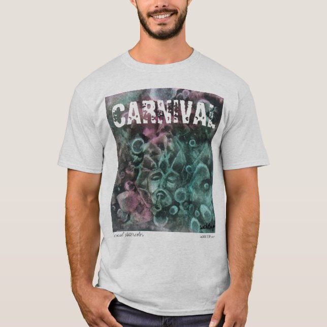 T-shirt da aguarela do "carnaval" pelo unASLEEP (Frente)