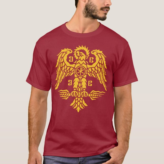 T-shirt da águia romana masculina (Frente)