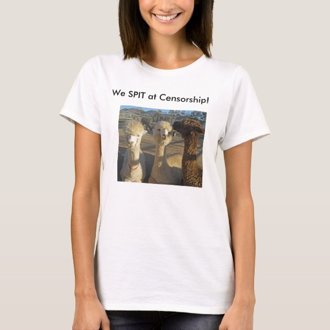 T-shirt da alpaca com uma mensagem! (Frente)