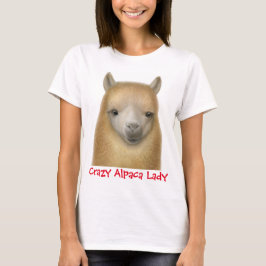 T-shirt da alpaca da senhora Mulher louca