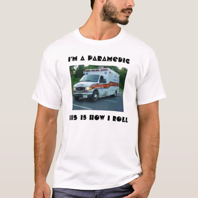 T-shirt da ambulância do paramédico (Frente)