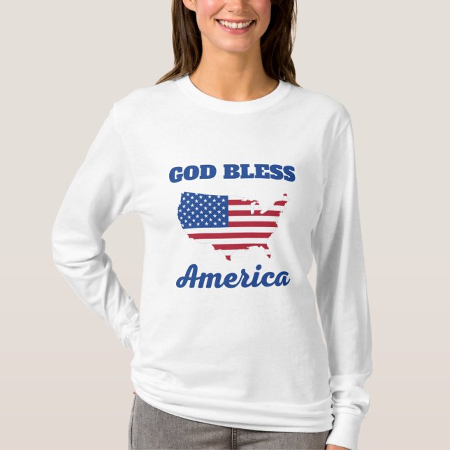 T-Shirt da AMÉRICA deus abençoe (Frente)