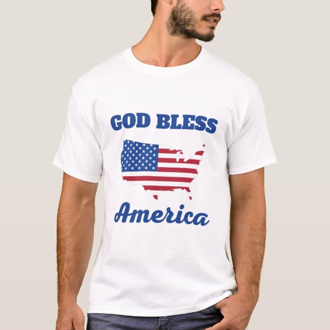 T-Shirt da AMÉRICA deus abençoe (Frente)