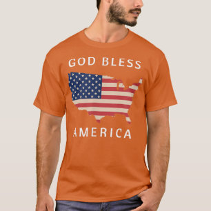 T-shirt da América do deus abençoe