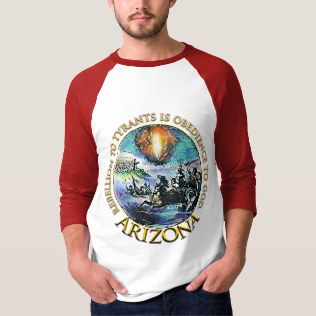 t-shirt da arizona Rebellion-to-tyrants (Frente)