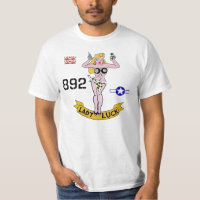 T-shirt da arte da asa de WWII (senhora Sorte)