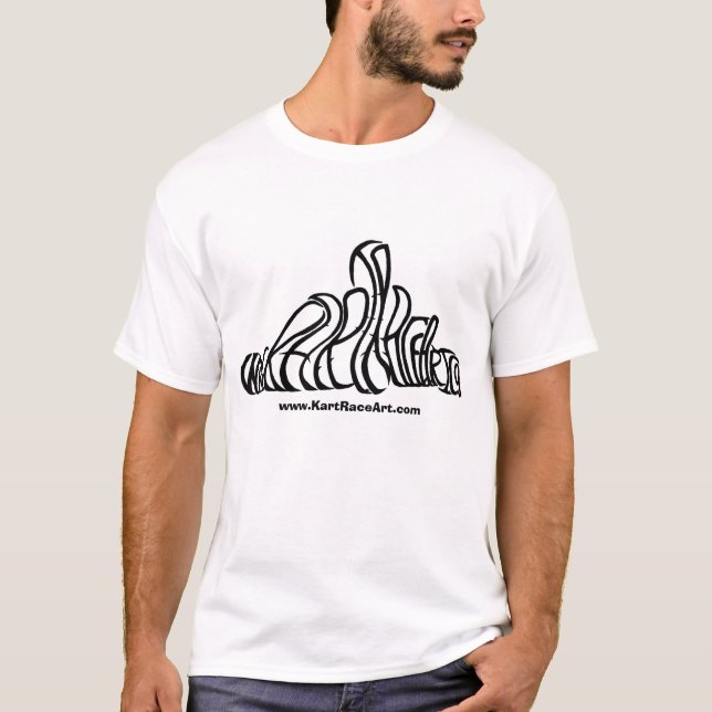 T-shirt da arte da raça de Kart (Frente)