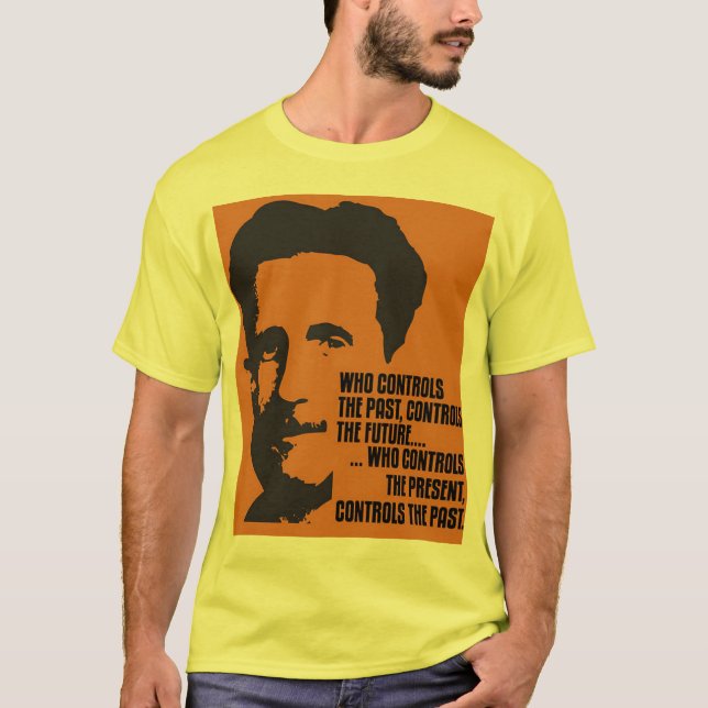 T-shirt da arte de George Orwell (Frente)