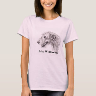 T-shirt da arte do cão do Wolfhound irlandês