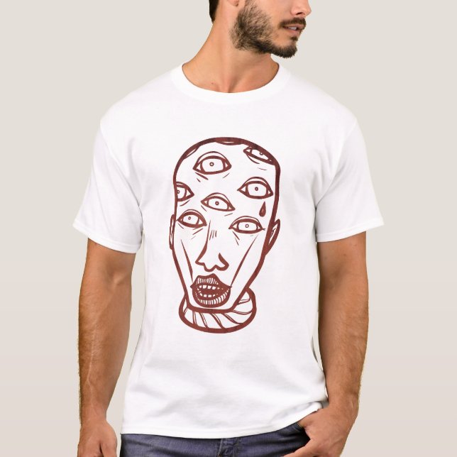 T-shirt da arte do Doodle dos olhos (Frente)