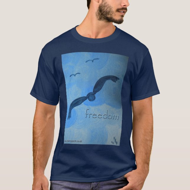 T-shirt da arte do espírito da "liberdade" (Frente)