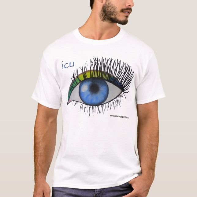 T-shirt da arte do espírito de "ICU" (Frente)