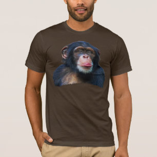 T-shirt da arte dos animais selvagens do CHIMPANZ