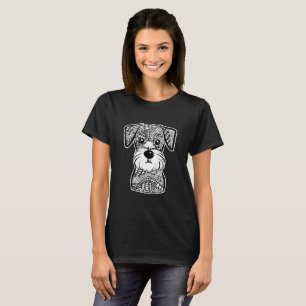 T-shirt da arte gráfica da cara do Schnauzer