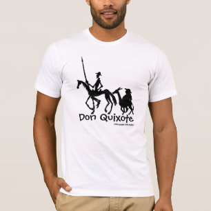 T-shirt da arte gráfica de Don Quixote e de Sanch