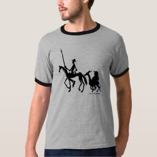 T-shirt da arte gráfica de Don Quixote e de Sanch