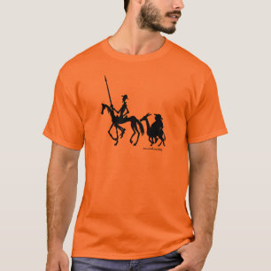 T-shirt da arte gráfica de Don Quixote e de Sanch