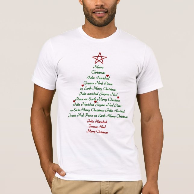 T-shirt da árvore de Natal (Frente)