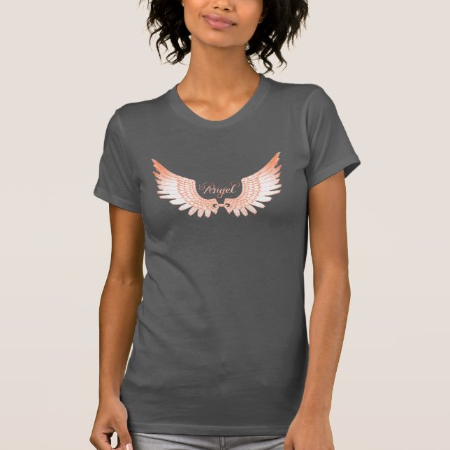 T-shirt da asa do anjo do metal (Frente)