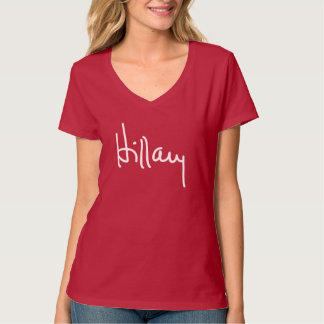 T-shirt da assinatura de Hillary