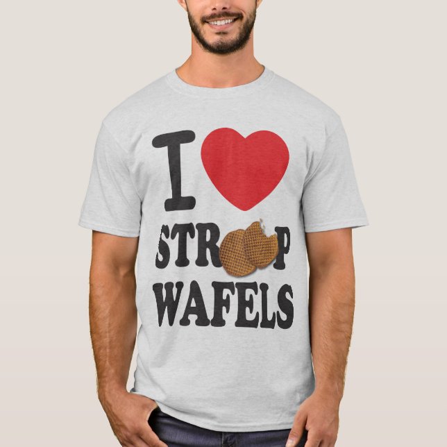 t-shirt da assinatura de iLoveStroopwafels.com (Frente)