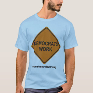 T-shirt da assinatura do trabalho de Democratas