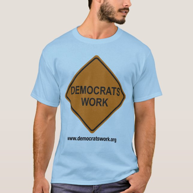 T-shirt da assinatura do trabalho de Democratas (Frente)