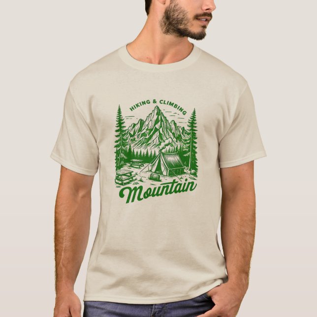 T-shirt da Aventura de Caminho e Escalada (Frente)