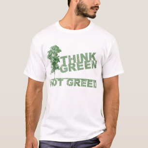 T-shirt da avidez do pense verde não