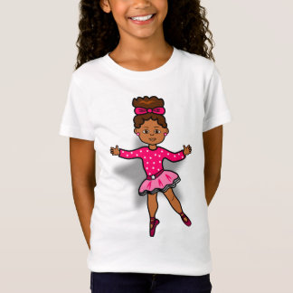 T-shirt da bailarina do afro-americano