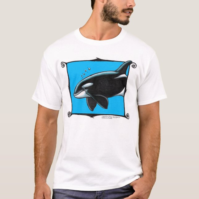 T-shirt da baleia da orca/assassino (Frente)