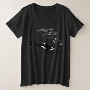 T-shirt da baleia da orca das mulheres mais a
