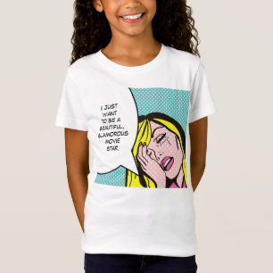 T-shirt da banda desenhada da estrela de cinema