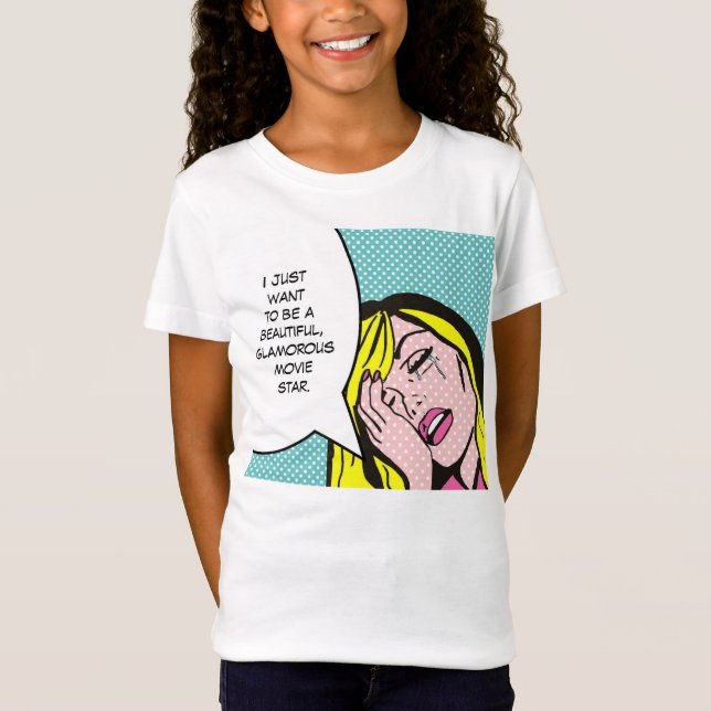T-shirt da banda desenhada da estrela de cinema (Frente)