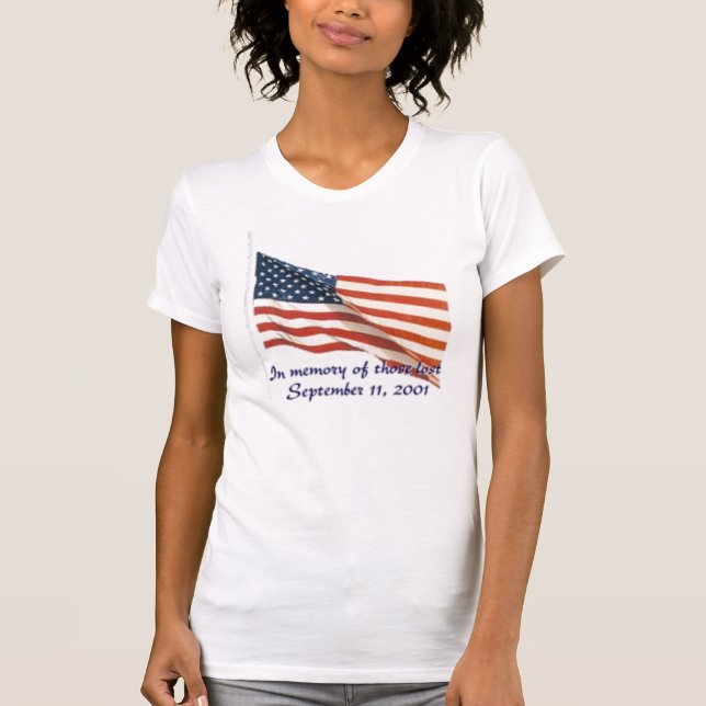 t-shirt da bandeira americana das mulheres (Frente)
