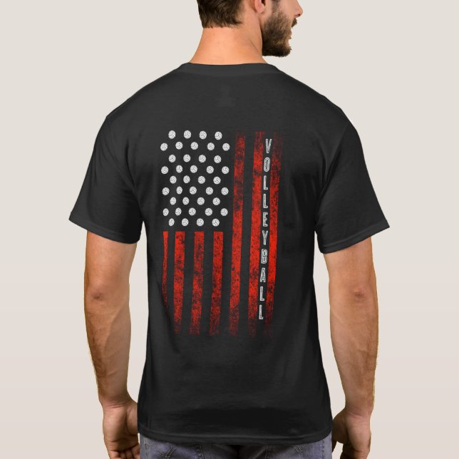 T-SHIRT DA BANDEIRA AMERICANA DO VOLEIBOL (Verso)