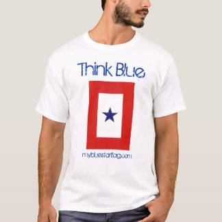 T-shirt da bandeira da estrela azul