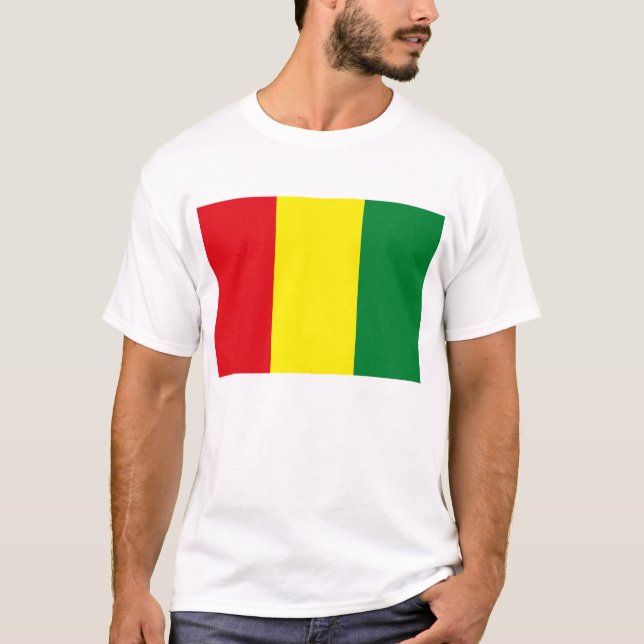 T-shirt da bandeira da Guiné (Frente)
