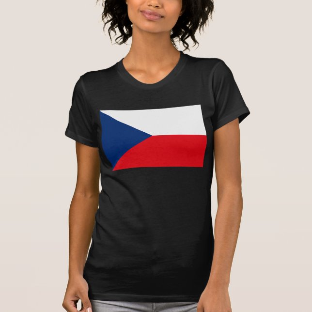 T-shirt da bandeira da república checa (Frente)