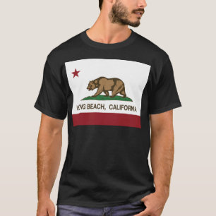 T-shirt da bandeira da república de Long Beach