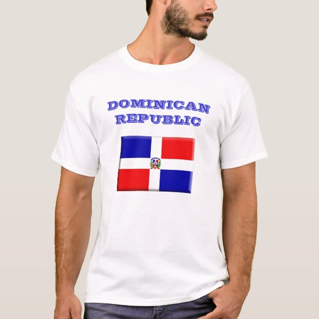 T-shirt da bandeira da República Dominicana (Frente)