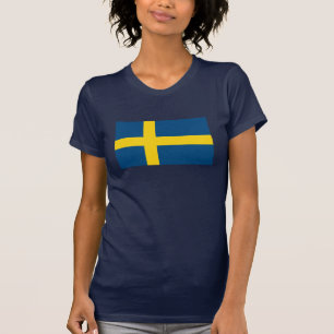 T-shirt da bandeira da suecia