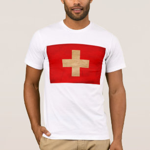 T-shirt da bandeira da suiça