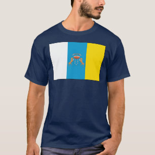 T-shirt da bandeira das Ilhas Canárias