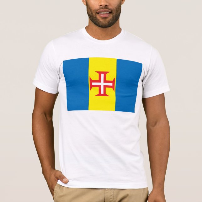 T-shirt da bandeira das ilhas de Madeira (Frente)