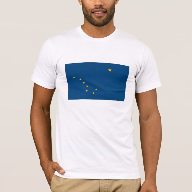 T-shirt da bandeira de Alaska (Frente)