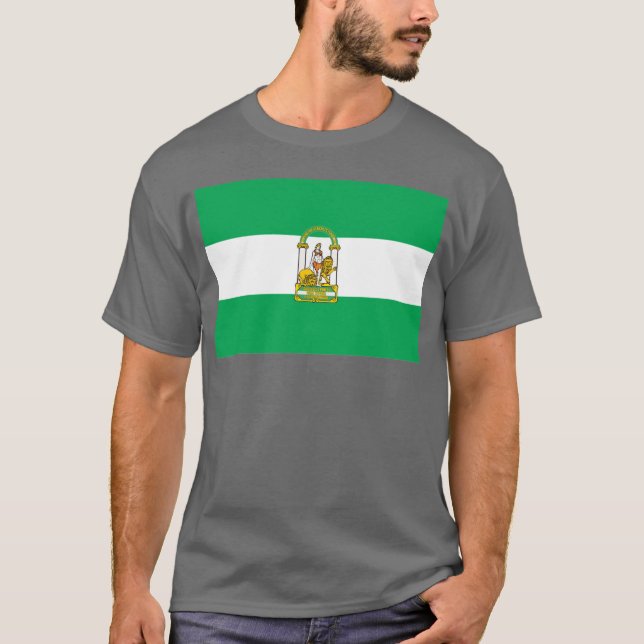 T-shirt da bandeira de Andalucia (Frente)