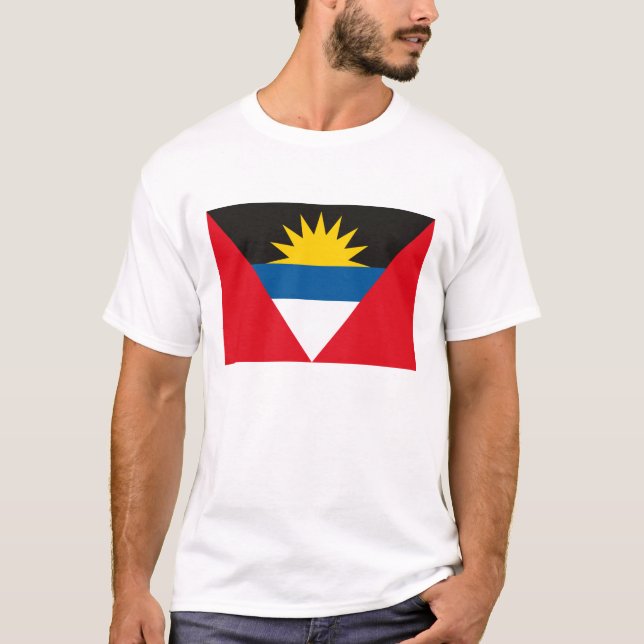 T-shirt da bandeira de Antígua e de Barbuda (Frente)