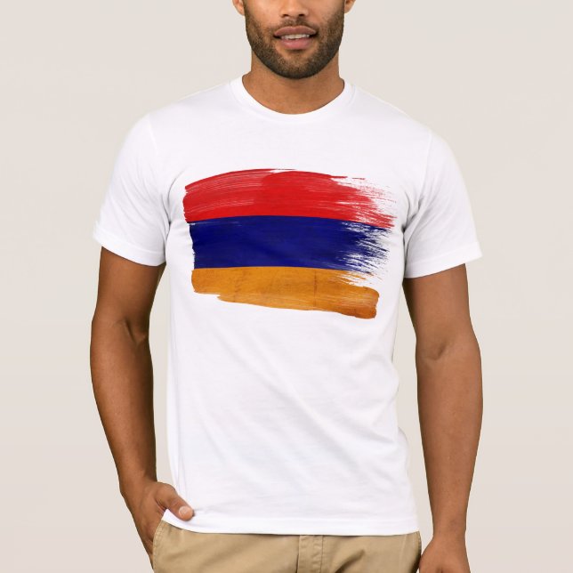 T-shirt da bandeira de Arménia (Frente)