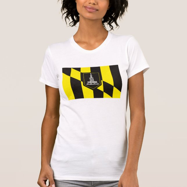 T-shirt da bandeira de Baltimore (Frente)